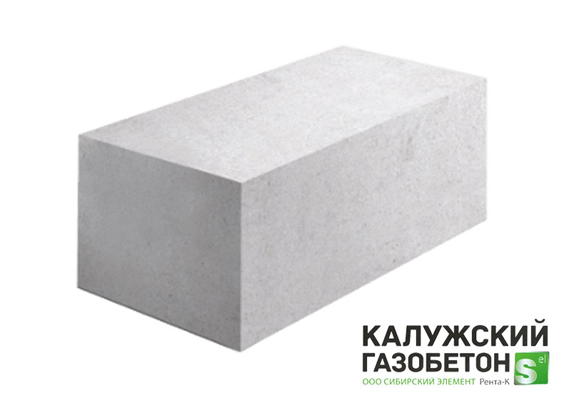 Газобетонный блок стеновой Калужский D600 625х300х250 B3.5